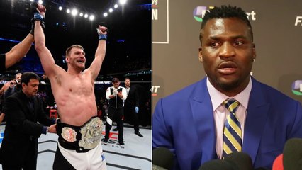 Tải video: Francis Ngannou, le combattant UFC, envoie des piques à Stipe Miocic pour un combat pour le titre