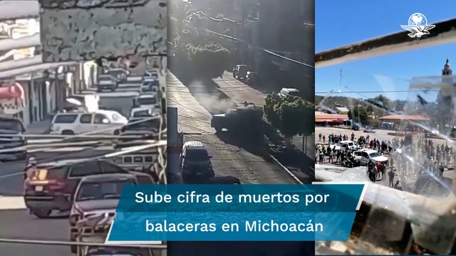 Captan en videos enfrentamientos en San Juan Nuevo, Parangarícutiro, Michoacán