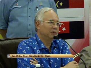 Calon BN akan diumum lebih awal