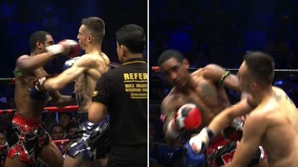 Un ancien combattant de MMA se retrouve au coeur d'un double KO lors d'un combat de muay thaï