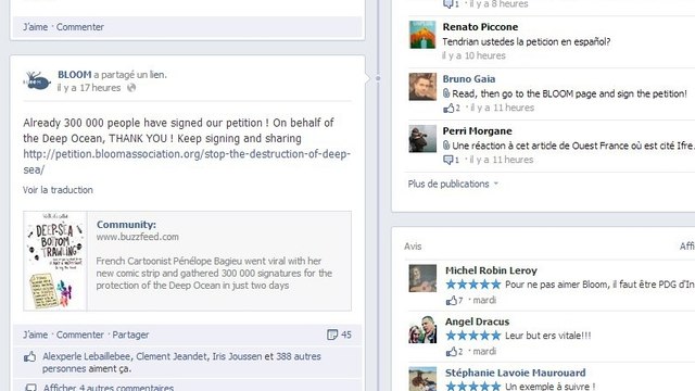 Facebook : Une pétition contre le chalutage en eaux profondes fait le buzz