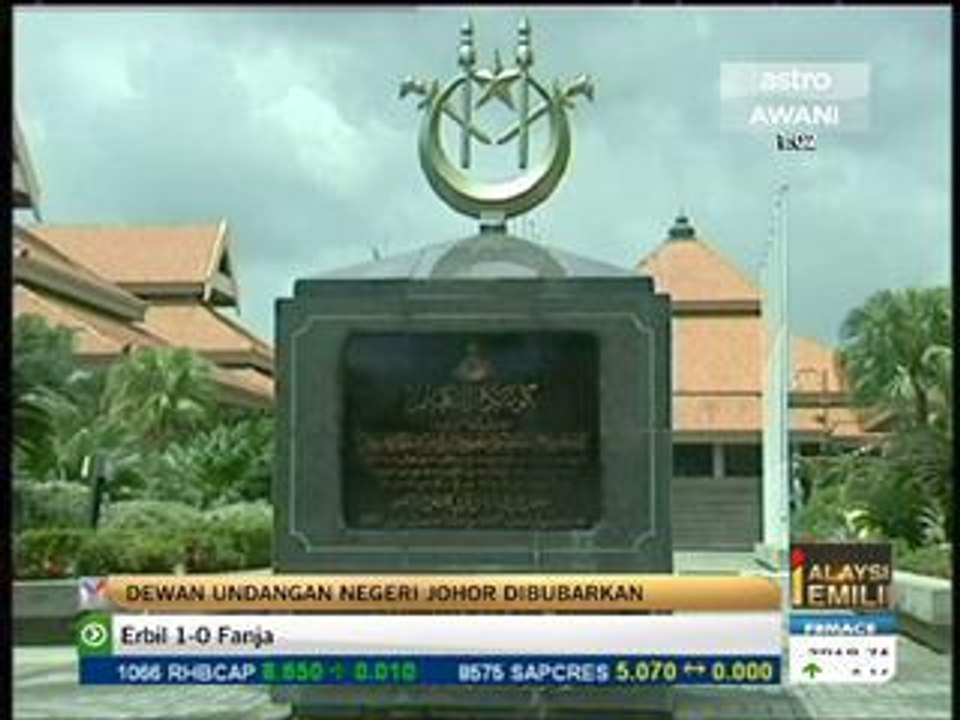 DUN Johor dibubar hari ini