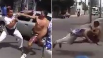 Un soi-disant combattant de muay-thaï se bat contre des spécialistes de capoeira