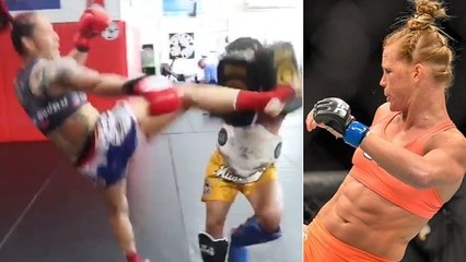 Cris Cyborg martyrise son compagnon d'entraînement et provoque Holy Holm