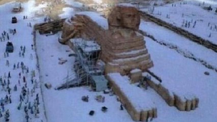 L'incroyable buzz de la fausse photo du sphinx de Gizeh enneigé sur Facebook et Twitter