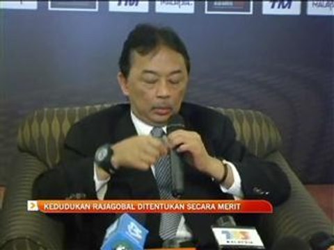Kedudukan Rajagobal ditentukan secara merit
