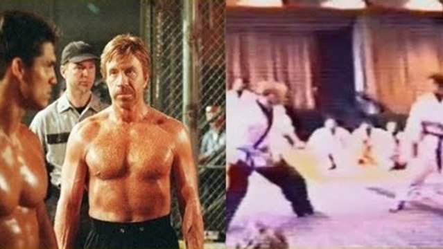 Des images rares d'un combat entre Chuck Norris et Rickson Gracie