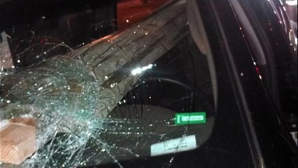 Miraculé, Tom Costock a failli être décapité par une planche de bois lors d'un accident de voiture