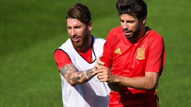 En sélection, Sergio Ramos donne un joli petit nom à Piqué pour le chambrer !