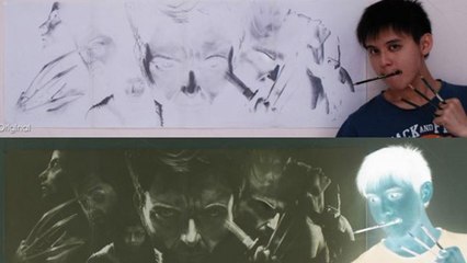 Il dessine en négatif pour créer de superbes dessins en relief