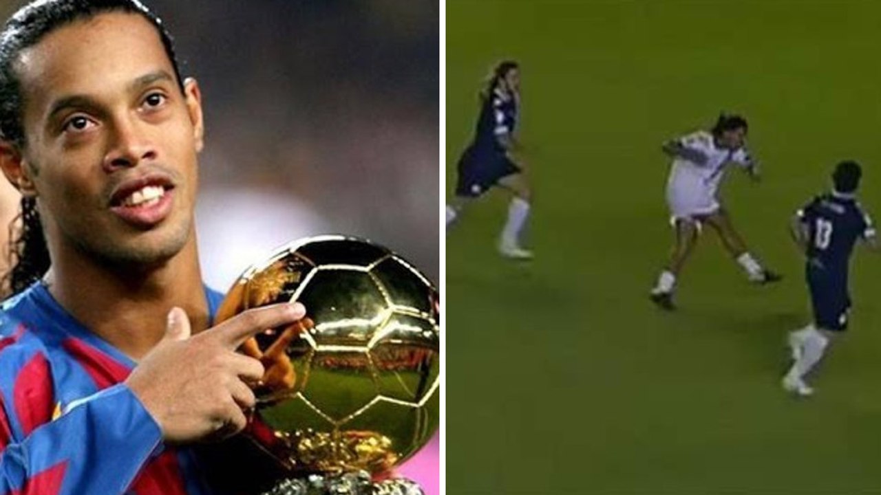 Ronaldinho marque une volée lobée des 30 mètres en match caritatif