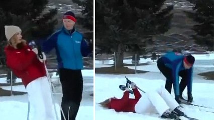 La journaliste Brooke Graham s'évanouit en direct alors qu'elle allait faire du ski de fond
