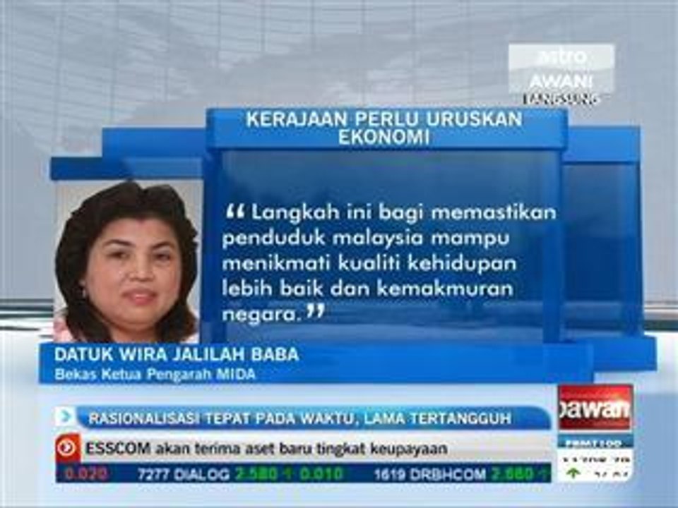 Rasionalisasi tepat pada waktu setelah lama tertangguh