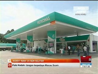 RON97 naik 15 sen seliter