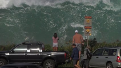 Regardez l'impressionnante vague de plusieurs mètres filmée à Hawaï
