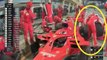 F1 GP de Bahrein : Kimi Raikkonen roule sur la jambe de son mécanicien