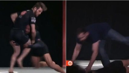 Benson Henderson envoie son adversaire dans le public en Jiu-Jitsu