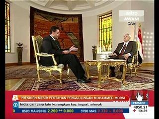 Presiden Mesir pertahan penggulingan Morsi