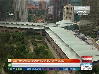 WEF: Malaysia ke-24 berdaya saing