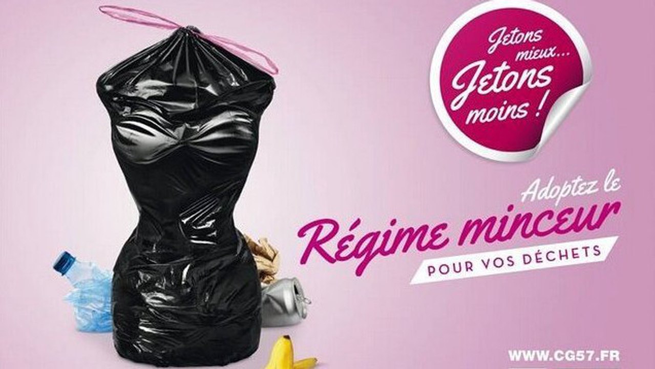 Un sac-poubelle en forme de femme : la publicité qui fait scandale en Moselle