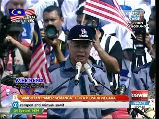 Sambutan pamer semangat cinta kepada negara