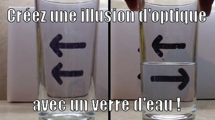 Cette illusion d'optique est créée grâce à un verre d'eau !