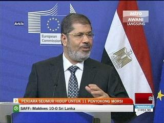 Penjara seumur hidup untuk 11 penyokong Morsi