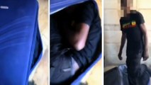 Des policiers espagnols découvrent un migrant caché dans une valise