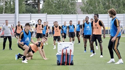 Coupe du Monde 2018 : La Belgique se régale à l'entraînement avec un "header-bin challenge"
