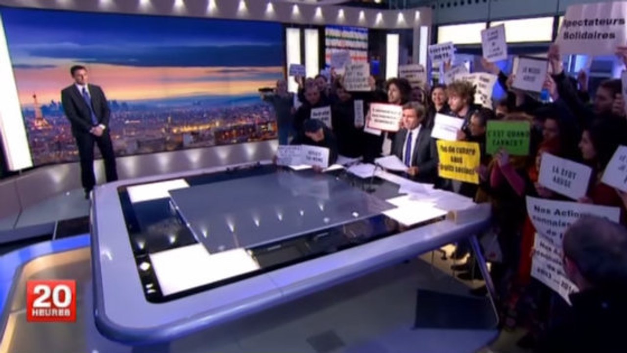 Le JT de 20h de France 2 interrompu après une irruption de militants sur le plateau