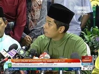 Tegas dalam menangani isu babitkan atlet