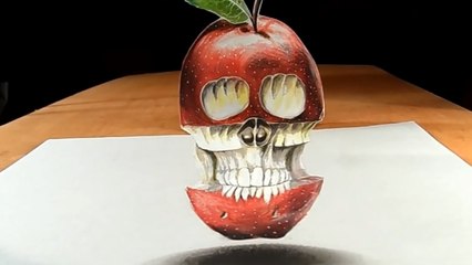 Illusion d'optique : Cette pomme lévite au-dessus d'une feuille