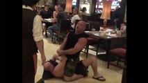 UFC : L'ancien champion des poids moyens Matt Serra maîtrise un fan trop saoul dans un restaurant.