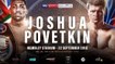 Boxe : Anthony Joshua va combattre Alexander Povetkin le 22 septembre à Wembley