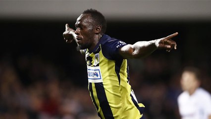 Usain Bolt marque ses deux premier buts avec les Central Coast Mariners