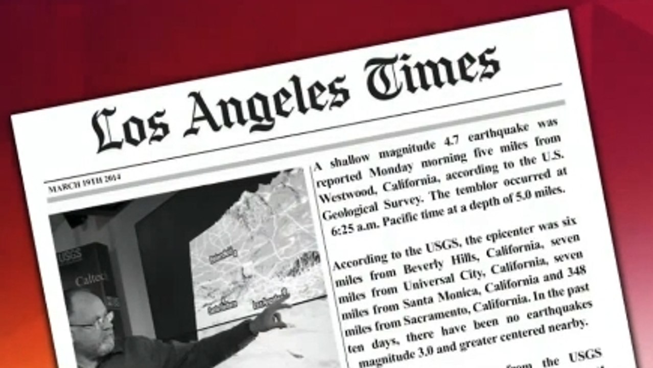 Quakebot : le premier robot-journaliste écrit un article dans le Los Angeles Times