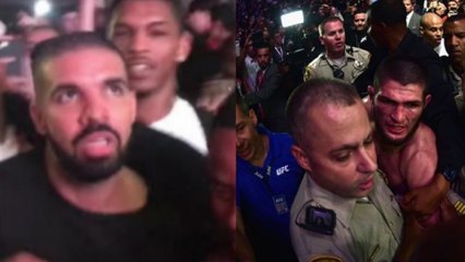 UFC 229 : Les fans ne se lassent plus de la réaction de Drake lorsque Khabib Nurmagomedov saute dans la foule