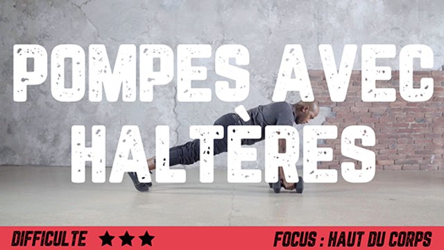 Pompes avec haltères : exercice pour muscler ses pectoraux