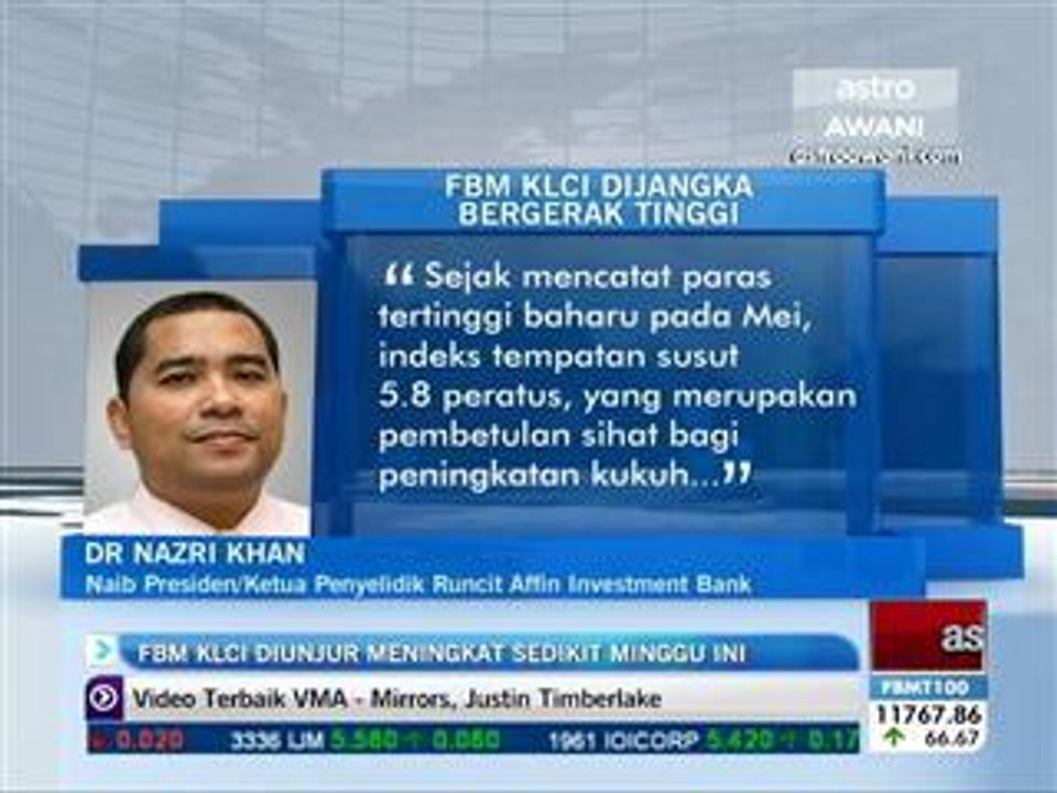 FBM KLCI diunjur meningkat sedikit minggu ini