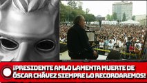 Presidente AMLO lamenta muerte de Óscar Chávez: siempre lo recordaremos