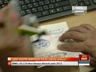 Lega lepas sempadan Rafah dibuka semula