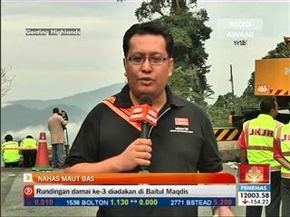 Terkini di lokasi nahas maut bas di Genting