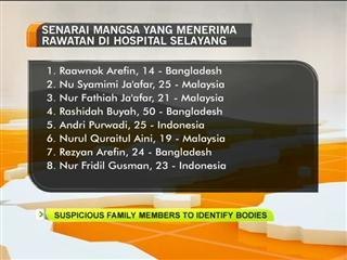 Suspicious family members to identify bodies