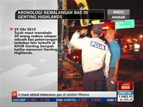Kronologi kemalangan bas di Genting Highlands