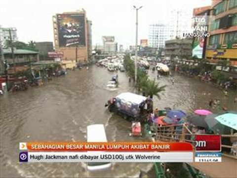 Sebahagian besar Manila lumpuh akibat banjir