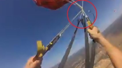 Cet homme a frôlé la mort quand les cordes de son parachute se sont emmêlées
