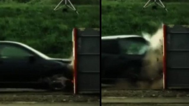L'impressionnant crash-test d'une Ford Focus lancée à 190 km/h contre un mur