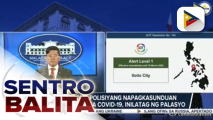 Iloilo, isinailalim na rin sa Alert Level 1 hanggang March 15; Vaccination rate sa senior citizens para maisalalim sa Alert Level 1 ang isang lugar, ibinaba sa 70%