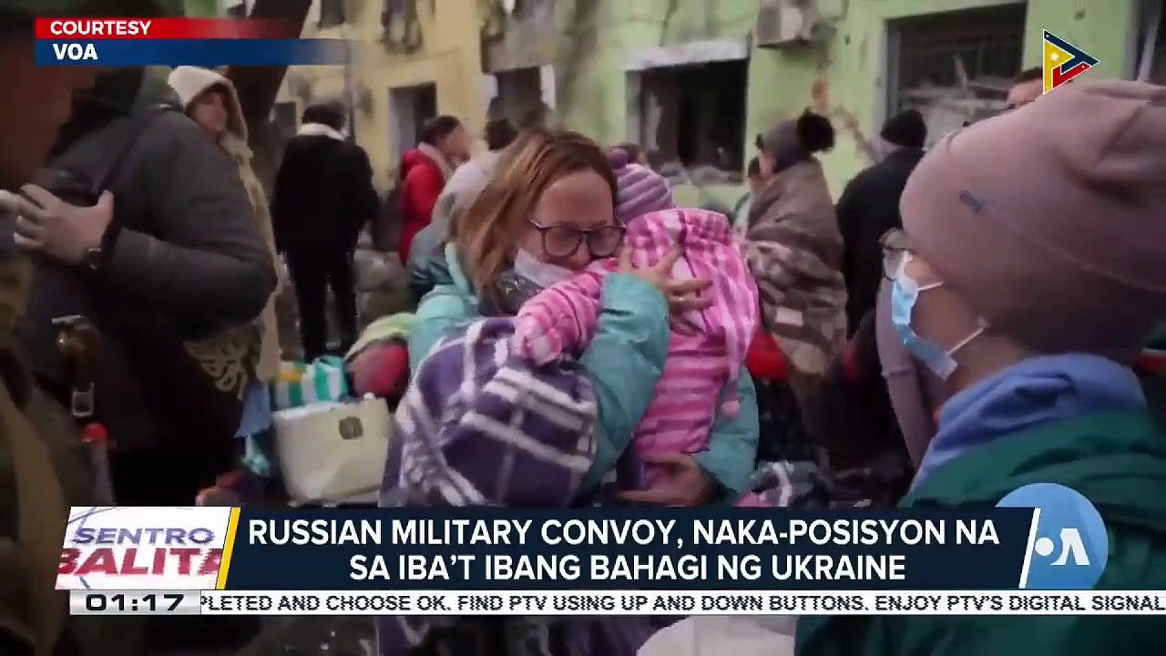 Russian military convoy, naka-posisyon na sa iba’t-ibang bahagi ng hilagang bahagi ng Kyiv; Pres. Zelenskyy, nanindigan na walang planong chemical attack ang Ukraine