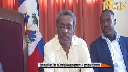 Prezidan sena Joseph Lambert rankontre yon delegasyon komite inisyativ akò 11 septanm lan.